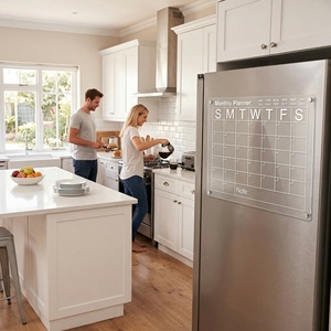 Tableau magnétique réutilisable pour réfrigérateur, aimant puissant, facile à nettoyer, pour la planification de la cuisine - Product Image 1