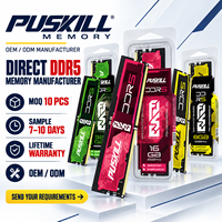 Mémoire RAM DDR5 PUSKILL 2x16 Go 6000 MHz CL30 pour ordinateur de bureau, latence ultra-faible, mise à niveau PC gaming, compatible Intel XMP 3.0 et AMD EXPO DDR5 UDIMM