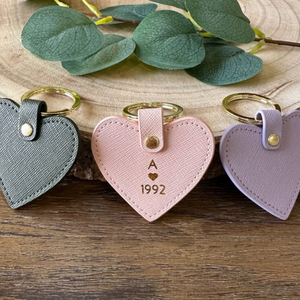 Personalized PU Leather Cute Heart-Shaped Keychain Car Key Holder Hanging Bag Pendant Charm Welcome <b>Gifts</b> Accessories Portable - Product Image 3