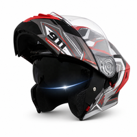 Casque de moto personnalisable en ABS, modulaire, rabattable, intégral, homologué DOT, équipement de sécurité pour la conduite et la course