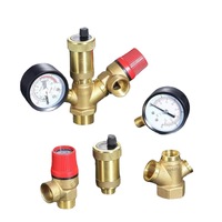 Ensemble de sécurité pour chaudière en laiton DN15 DN20 DN25, comprenant soupape de décharge de pression 6 bars, collecteur de purge d'air et manomètre pour système de chauffage