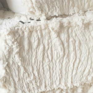 เศษผ้าฝ้าย 100% แบบม้วน (เศษผ้าฝ้ายจากโรงงานปั่นด้าย) / เศษผ้าฝ้าย 100% แบบม้วน (เศษผ้าฝ้ายจากโรงงานปั่นด้าย) /100% COTTON LICKERIN- คุณฟลอเรนซ์ - Product Image 1