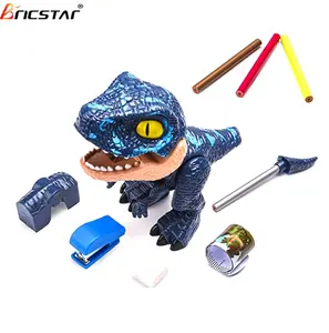 Bricstar Hot Sale Cartoon 5 In 1 Dinosaurier Modell Spielzeug Set Verstellbare Gelenke Dinosaurier Demontage Briefpapier Set Für Kinder