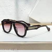 T-HE DINO 53-20 Topkwaliteit herenzonnebril voor dames Designer zonnebril Klassiek Punk Luxe Acetaat Titanium UV400 Met doos