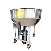 Nouveau mélangeur automatique industriel de poudre de particules pour l'alimentation animale, végétale et agricole, en acier inoxydable à bouche plate