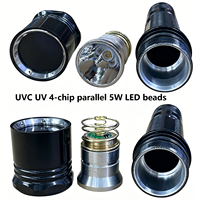 Professionelle Aluminium-Mineralerz-Detektionslampe UVC-Taschenlampe 504B 5W 4-Chip-LED 254nm/275nm/340nm Tragbare Camping- und Industrielampe
