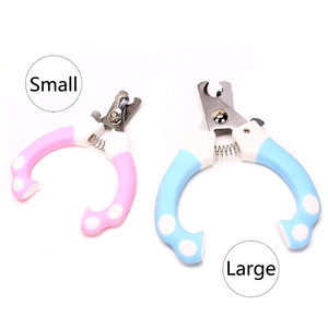 Pet Nail Clipper <b>Set</b> Stainless Steel With File For Dog Cat Grooming <b>Pink</b> Blue Small Large - Product Image 3