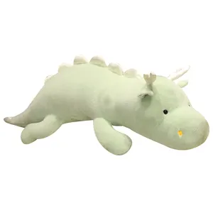 도매 양고기 장난감 봉제 녹색과 흰색 거짓말 용 공룡 박제 동물 부드러운 귀여워 용 인형