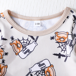 Combinaison tricotée pour bébé, automne, fermeture à boutons, manches longues, imprimé animal, unisexe, vêtements pour ramper, avec chapeau - Product Image 3