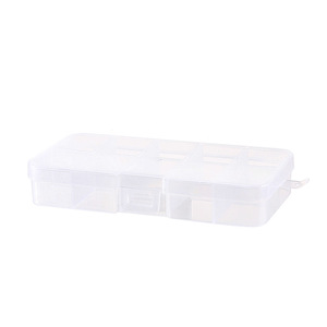 Transparent 10-Compartment Fishing Tackle Box With Fixed Divisions For Hooks Screws Jewelry Storage Desktop Organizer - Product Image 4