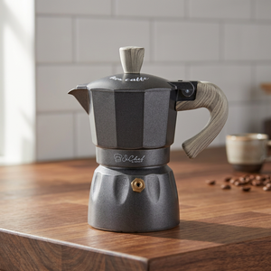 Caffettiera Espresso Tradizionale Buon Caff SChef per 1 Tazza, Stile Italiano, Set Mini Moderno in Lega di Alluminio Antracite, Portatile - Product Image 3