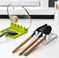 Étagère de cuisine multifonctionnelle en plastique pour cuillères, spatules et couvercles, avec tapis antidérapant et support mural de séchage pour casseroles