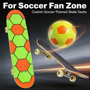 Planches de <span class=keywords><strong>skateboard</strong></span> en érable canadien 7 plis sur le thème du football, avec un graphisme audacieux et accrocheur qui se démarque dans le <span class=keywords><strong>skatepark</strong></span> - Product Image 4