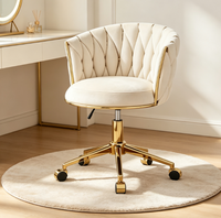 Fauteuil pivotant réglable avec structure en fer pour bureau, maison, hôtel, salon, chambre, manucure et loisirs