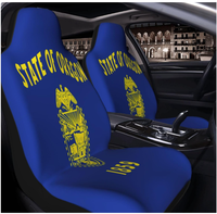Sarung Jok Mobil Desain Bendera Oregon Kustom, Pelindung Jok Depan Universal, Sarung Jok Bucket Full Wrap untuk Otomotif SUV
