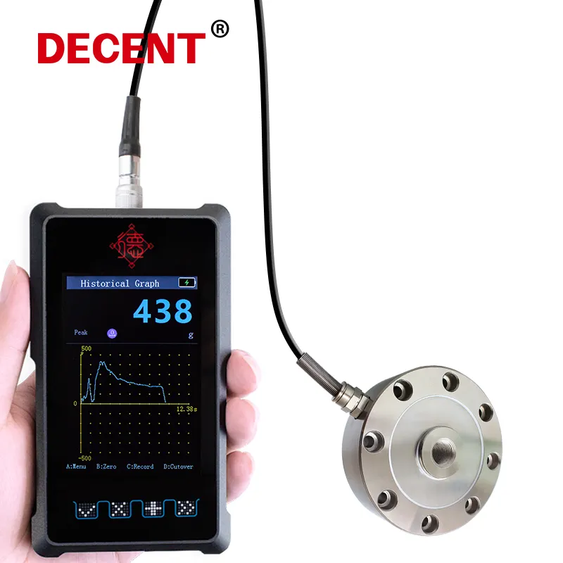 Calibrador de fuerza portátil, instrumento de medición Digital de mano, con indicador de célula de carga, recargable