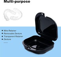 Boîte portable pour prothèses dentaires, étui de rangement pour dents, boîte de voyage pour protège-dents