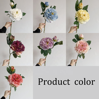 Fleurs de pivoine artificielles en soie de haute qualité à 2 têtes pour la décoration de mariages, de fêtes et d'intérieurs