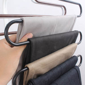 Porte-vêtements multifonctionnel antidérapant à 5 couches pour pantalons, support de rangement pour vêtements avec multiples fonctions pour suspendre et organiser - Product Image 3