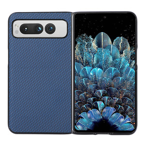Carbon <strong>Fiber</strong> Pattern PC Sticker Leather Mobile Cell Phone case for <strong>Google</strong> Pixel Fold - Product Image 4