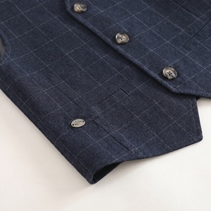 <span class=keywords><strong>Gilet</strong></span> simple <span class=keywords><strong>en</strong></span> mélange de <span class=keywords><strong>laine</strong></span> à carreaux pour garçons - Product Image 5