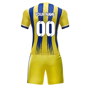 Uniforme de Fútbol Unisex para Adultos, Conjunto de Camiseta y Pantalones Cortos, 100% Poliéster, Transpirable, de Secado Rápido, Ligero, con Logotipo Personalizado - Product Image 2