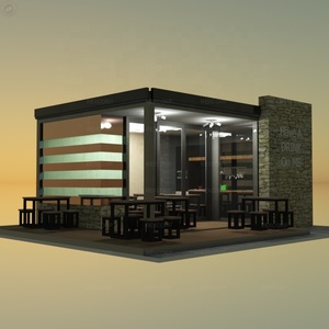 Pequeña estructura de acero urbana, tienda de café prefabricada, contenedor prefabricado, cafetería, Bar, cantimplora - Product Image 4