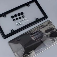 Ensembles de cadres de couverture de plaque d'immatriculation de voiture en plastique transparent de haute qualité US Standard