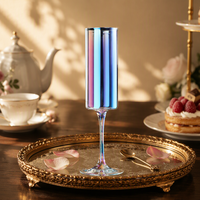 Ensemble de verres à vin en verre borosilicate haut de gamme soufflé à la main, irisé, pour flûtes à champagne, gobelets, design européen, coloré