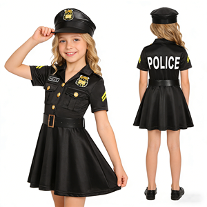 Costume de Police pour Enfants, Tenue de Cosplay de Police pour Filles, Vêtements de Cosplay pour Enfants, Déguisement de Fête d'Halloween - Product Image 3