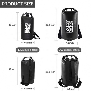 Vente en gros quantité minimale de commande bas Sac à dos étanche avec impression de logo personnalisé léger pour le canotage, le camping et le sport Sac étanche - Product Image 2