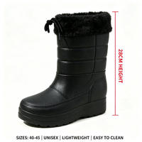 Bottes d'hiver en EVA OEM imperméables, doublure chaude en fourrure, logo personnalisé, couleur personnalisée, vente en gros de chaussures