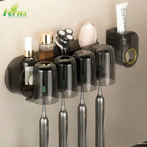 Organizzazione e stoccaggio del bagno del supporto per spazzolino da denti a parete multifunzionale di grande capacità di moda