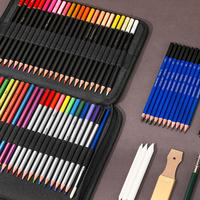 Ensemble de crayons à dessin professionnels en bois, mine noire, sac en toile, fournitures artistiques, kit multi-outils portable pour artistes, logo personnalisé