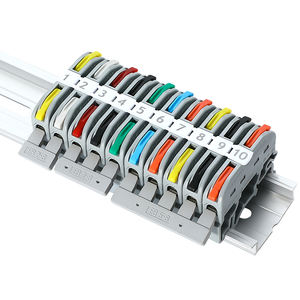 Konektor Kabel DIN Rail Push-in 1P dengan Tuas, Terminal Sambung Cepat yang Dapat Digunakan Kembali untuk Koneksi Kabel Universal - Product Image 6