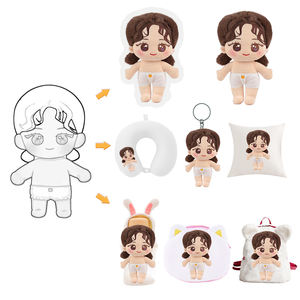 Custom Pluche Pop Modieus Spel Figuur Doen Sleutelhanger Kleding Speelgoed Verplaatsbaar - Product Image 3