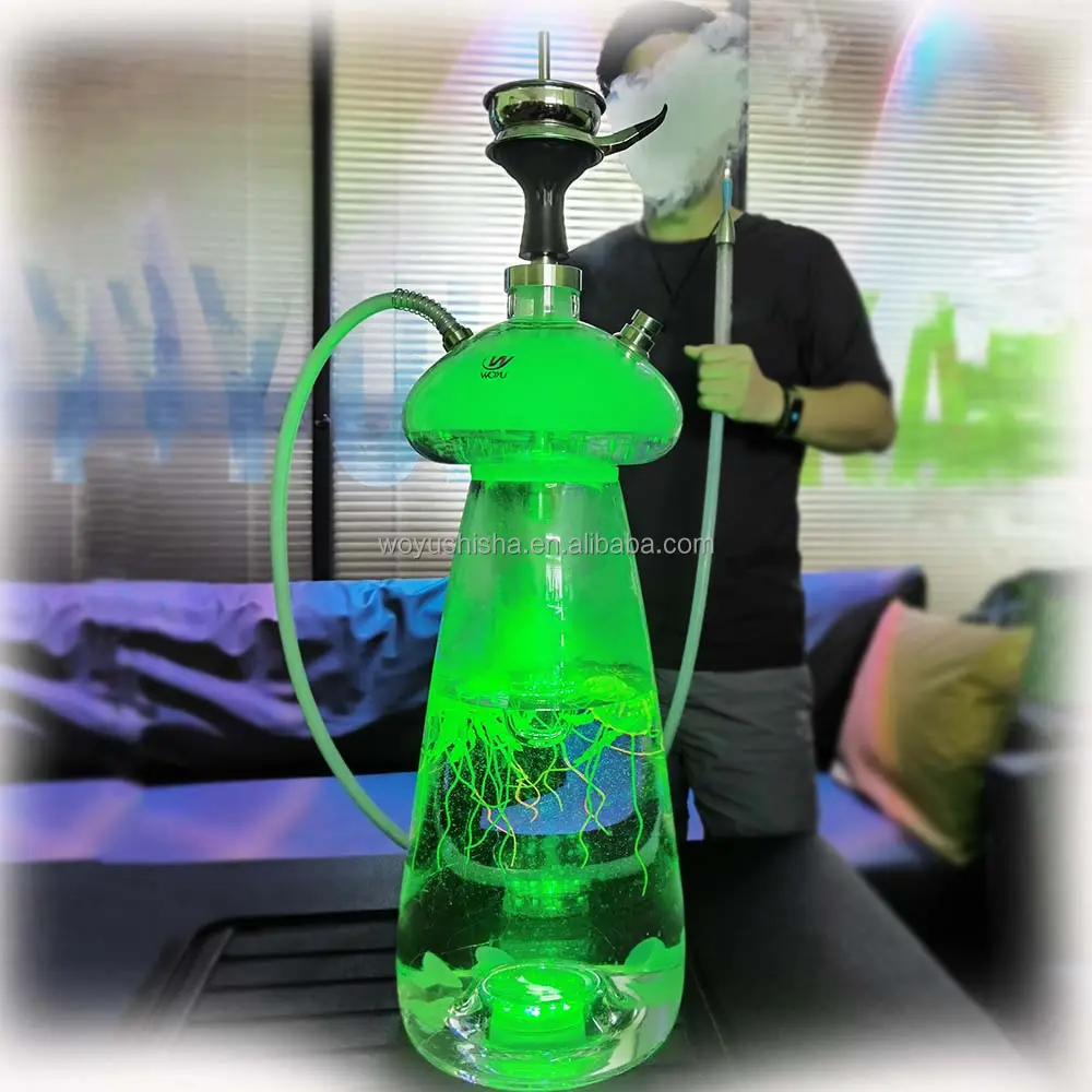 Mezcla de colores para fumar gran vidrio completo Shisha LED bar hookah