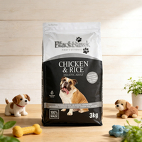 Sac d'emballage alimentaire personnalisé de 5 kg, 10 kg, 15 kg, 20 kg, avec fermeture éclair, pour nourriture pour chiens et chats, en aluminium, à fond plat, pour aliments pour animaux de compagnie