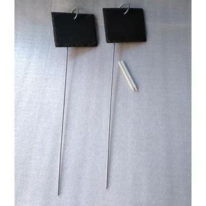 Fournitures de jardin bon marché tige de suspension en acier crayon en pierre forme de rectangle <span class=keywords><strong>ardoise</strong></span> étiquettes de plantes étiquettes de marqueur - Product Image 3