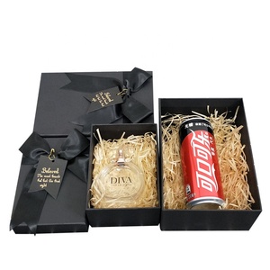 Wholesale Black Hard Paper Box Wholesale Geschenkbox Kid Wedding Bowknot Slik Ribbon Gift Paper Box