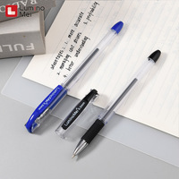 Paquete de 12 Bolígrafos de Gel Negros y Azules Opacos de Escritura Súper Suave, Punta de Aguja de 0.5 mm, Plástico con Tinta Roja