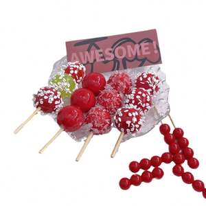 Tanghulu 3D resina encantos crujiente recubierto de azúcar fruta deliciosa dibujos animados miniatura adornos casa de muñecas - Product Image 5