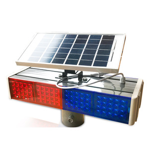 ไฟเตือน LED พลังงานแสงอาทิตย์ 12V 5A IP65 โครงสร้างอะลูมิเนียม ไฟสัญญาณจราจรในพื้นที่ก่อสร้าง - Product Image 2