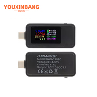 Testeur USB Type-C KWS-1902C, courant 0-5A, tension 4-30V, écran couleur 0,96 pouce, capacité 0-999999mWh, chargeur USB, compteur de puissance