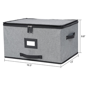 Boîte de rangement pour verres à vin, boîte rigide rembourrée et matelassée pour verrerie avec 12 séparateurs - Product Image 6