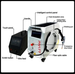 Machine de soudage au laser à fibre portative refroidie par air pour métal, acier inoxydable, aluminium - Product Image 1