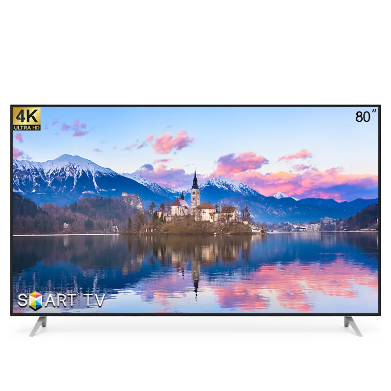 Smart TV LED 4K de 80 pulgadas, televisión LCD de China, OEM, venta al por mayor, precio barato y pantalla plana