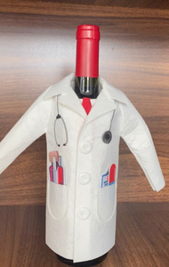 2025 nueva funda de botella de vino de fieltro bolsa de regalo de médico bolsa de abrigo de vino con corbata cerveza de abogado para graduación de practicante - Product Image 4