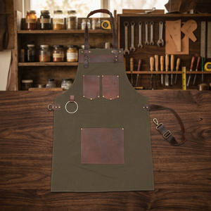 Delantal de Uniforme para Recepción de Hotel, Barbería, Cafetería y Jardinería, Diseño Personalizable Unisex de Poliéster/Algodón - Product Image 3