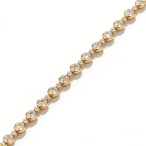 18K <b>Solid</b> <b>Gold</b> Lab Grown Tennis & Bubble Bracelet 3.8CT IGI Certified Brilliant Cut Unisex Luxury Wedding Gift Parties DKB250810 - Product Image 3